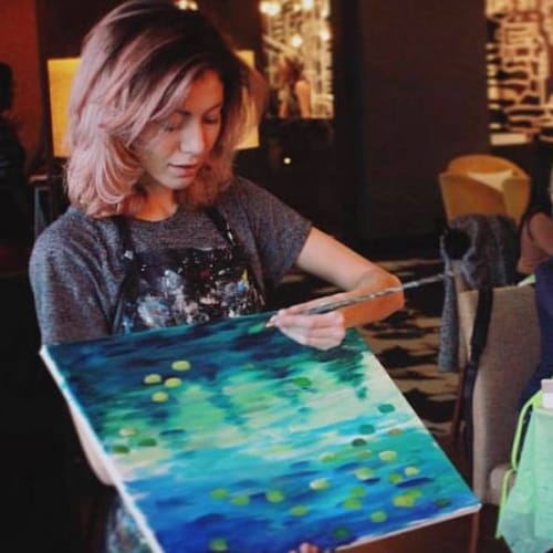 Paint Nite: Red Tree Under the Moon — Artist