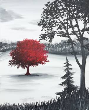 Thursday The Red Tree — Painting