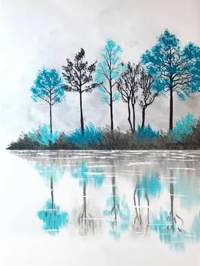 Paint Nite: Lake of Reflection — Painting