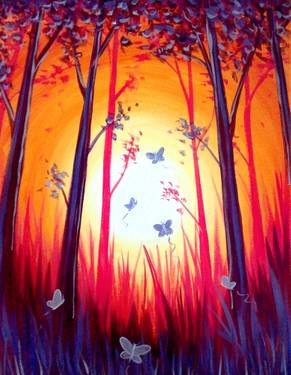 Butterfly Forest — Painting