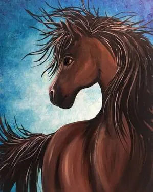 Spirit Horse at Mtn. Mike's on Cleveland in SRosa — Painting