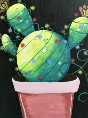 Christmas Cactus - GINZA Gold Canyon — Painting