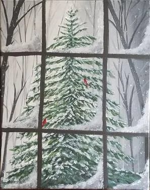 Winters Window — Painting