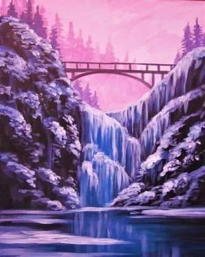 Paint Nite: Frozen Falls — Painting