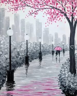 Lover's Stroll — Painting