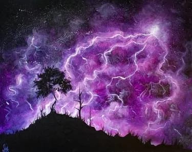 Lavender Lightning at Best Western Premier at Fisher's Landing — Painting