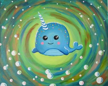 Kawaii Narwhal — Painting
