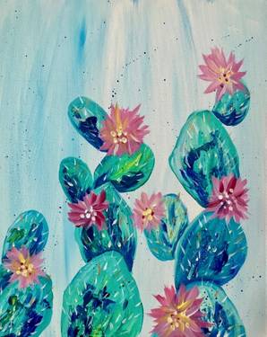  Cactus Blossoms Paint and Sip in Surprise AZ — Painting
