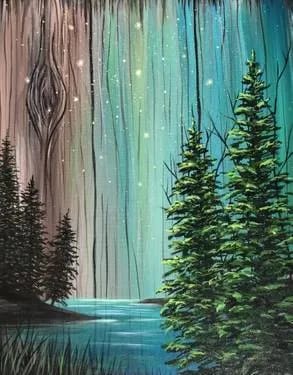 Rustic Forest Glow at Symposium Cafe Alliston — Painting