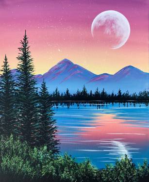 Recorded Paint Nite: Peaceful Pine Lake — Painting