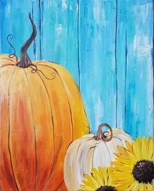 Rustic Pumpkin Patch — Painting