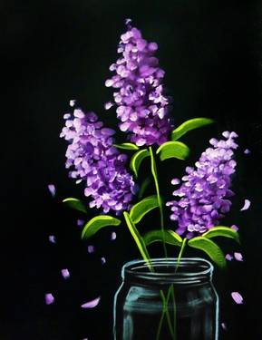 Lilac Bouquet — Painting