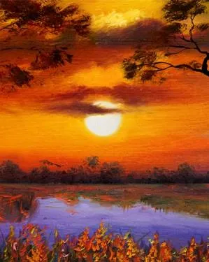 Sunset Daydream at Thornton Arms Pub & Grill — Painting