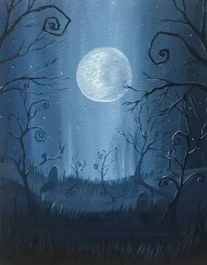 Spooky Night at ALE - Amberwood Lounge & Eatery — Painting