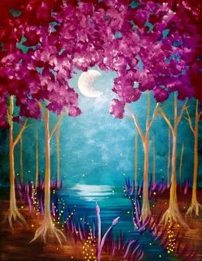 Moonrise Forest at Rec Room South — Painting
