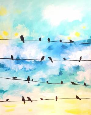 Bird Talk — Painting