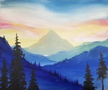 Mountain Majesty at Mexicali Rosa's — Painting