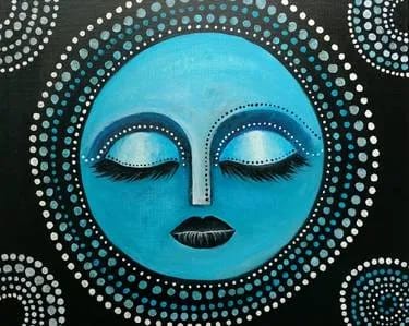 Paint Nite: Blue Moon Goddess — Painting