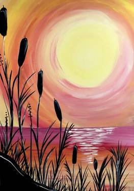 Beach sunset III — Painting