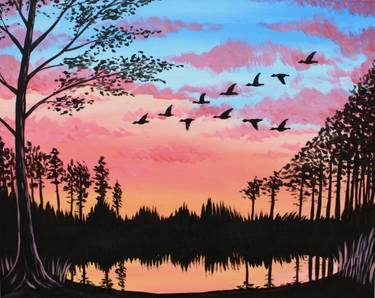 Paint Nite: Back to The Pond — Painting