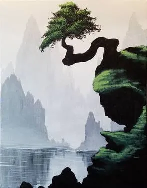 10/13/26 - Bonsai Cliffs — Painting