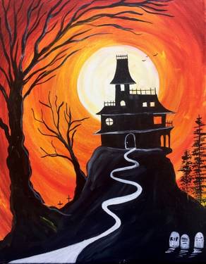 Paint Nite: The Haunted Mansion — Painting