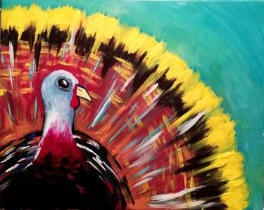 Autumn Thanksgiving Turkey at Mtn. Mike's on Commerce  Blvd. in Rohnert Park — Painting