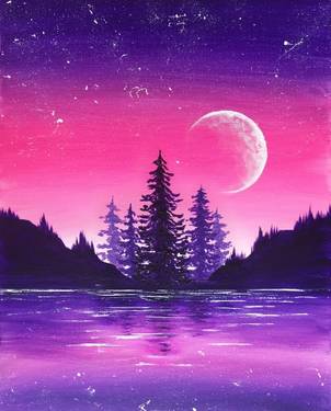 Starry Light, January 15th, The Colonial Inn Hillsborough — Painting