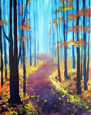A Walk in the Fall — Painting