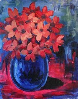 Saturday Orange Bouquet — Painting