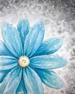The Paint Nite: Snow Dusted Daisy — Painting