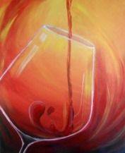 Paint Nite - Red Wine — Painting