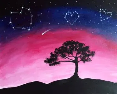 Love Constellations at Café Olé Restaurant & Cantina | Boise Towne Square — Painting