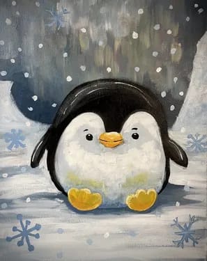 Portly Penguin at The Tap - Regina — Painting