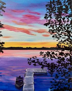 Paint Nite: Lakeside View — Painting