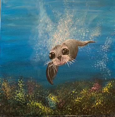 Saturday Sea Lion II — Painting