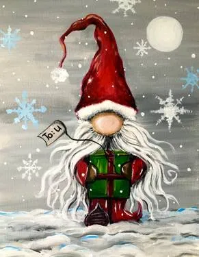 Gnome Visit — Painting