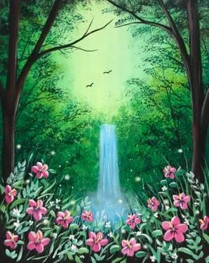 Jungle Falls at Broadway Bar and Grill Portobello — Painting