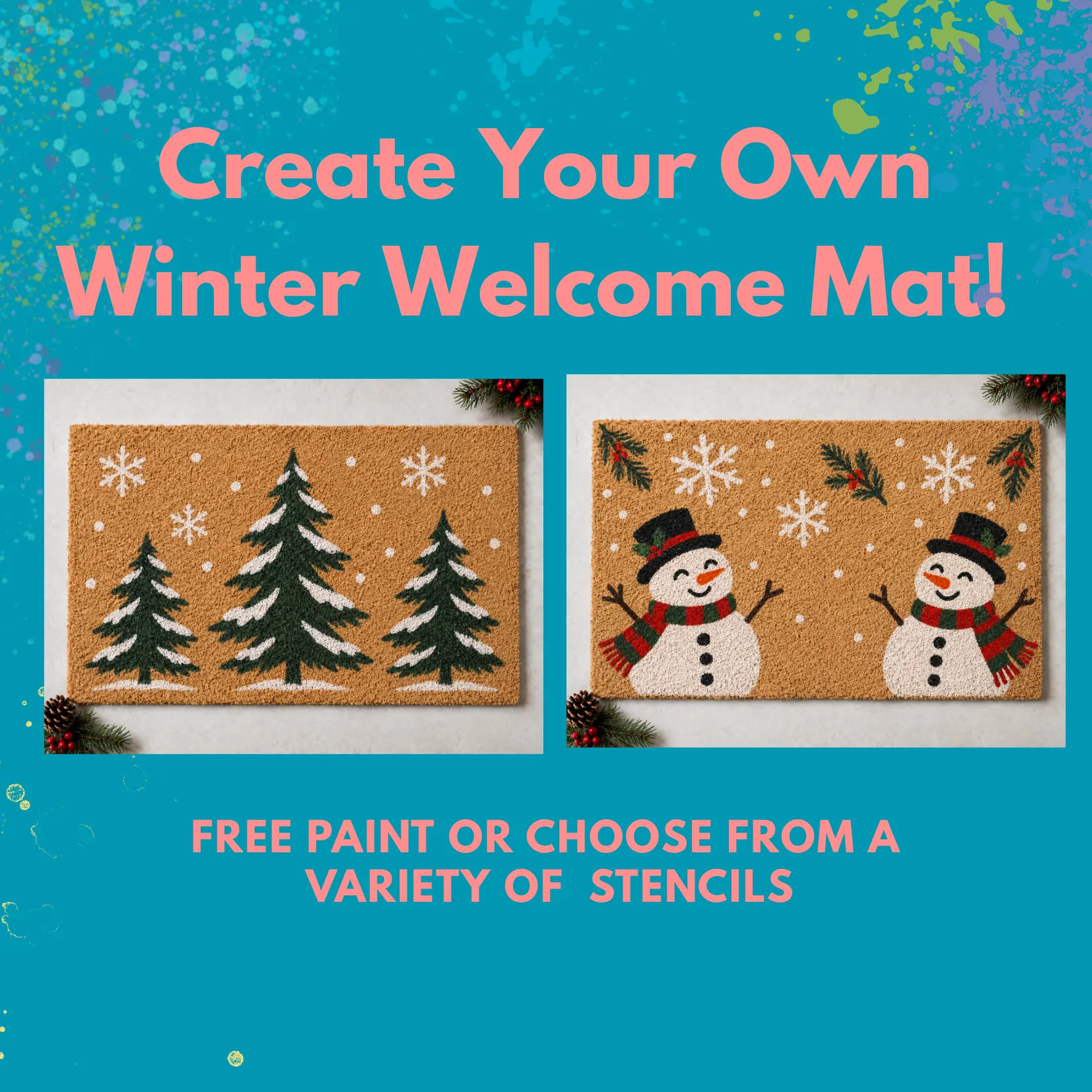 Create your own winter welcome mat at Kingston House — Painting
