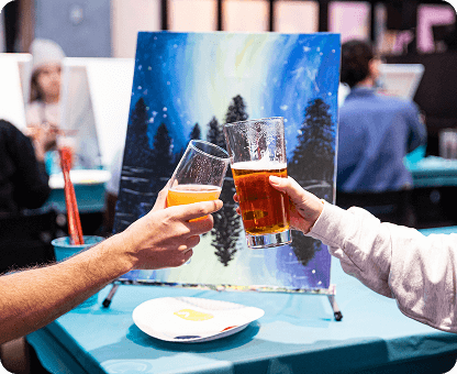 Paint Night Events - Creative Art and Social Fun Paint night event showcasing creative artwork and social atmosphere