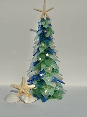 Sea glass Tree at CharQTerie — Painting