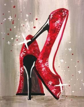 Let's Dance in Red Sparkling Shoes at Ye Olde Sonoma Public House — Painting