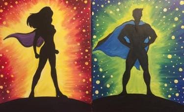 The Dream Team Partner Painting - Paint Nite event in Lower Burrell , PA