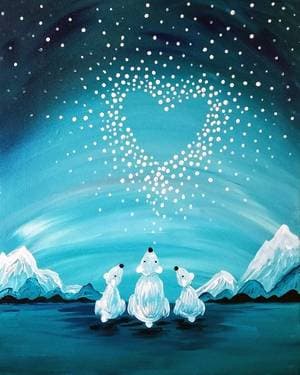 Polar Bear Love - Paint Nite event in CAMBRIDGE, MA
