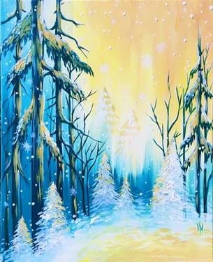 Frozen Winter Landscape — Painting