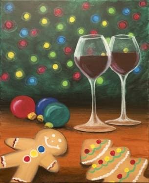 Christmas Cookies and Wine - Paint Nite event in Los Gatos, CA