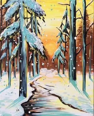 Teal Winter at Mossop's Social House — Painting