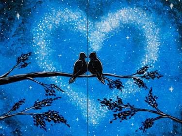 Love in the Stars Partner Painting - Paint Nite event in London, ON