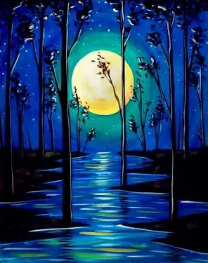 Saturday Starry Moonlight II — Painting