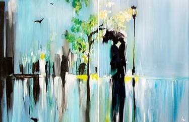 Under My Umbrella - Partner Painting - Paint Nite event in Peoria, IL